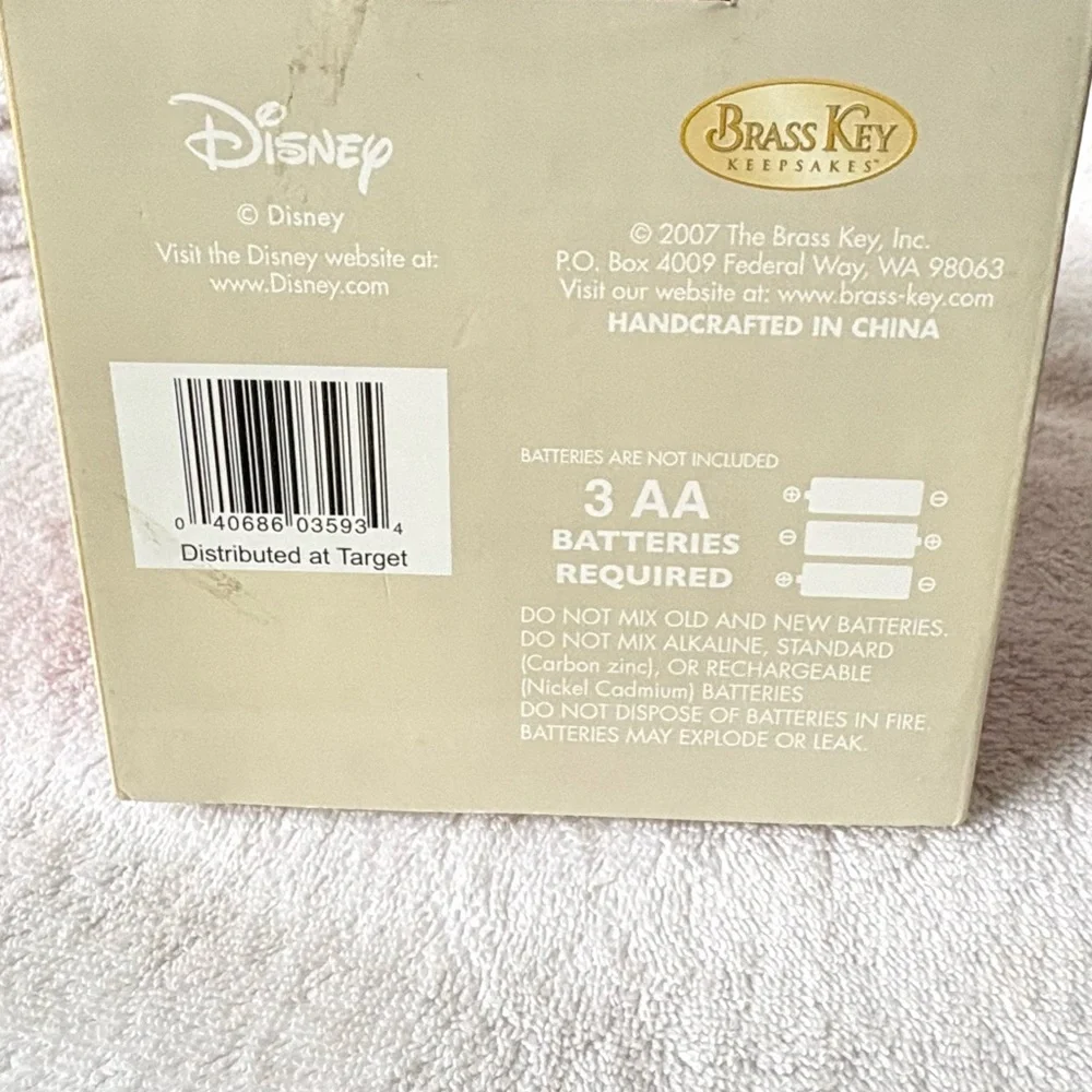Original Mickey Holiday By Disney Mickey Light Up Waterfall SnowGlobe NEW